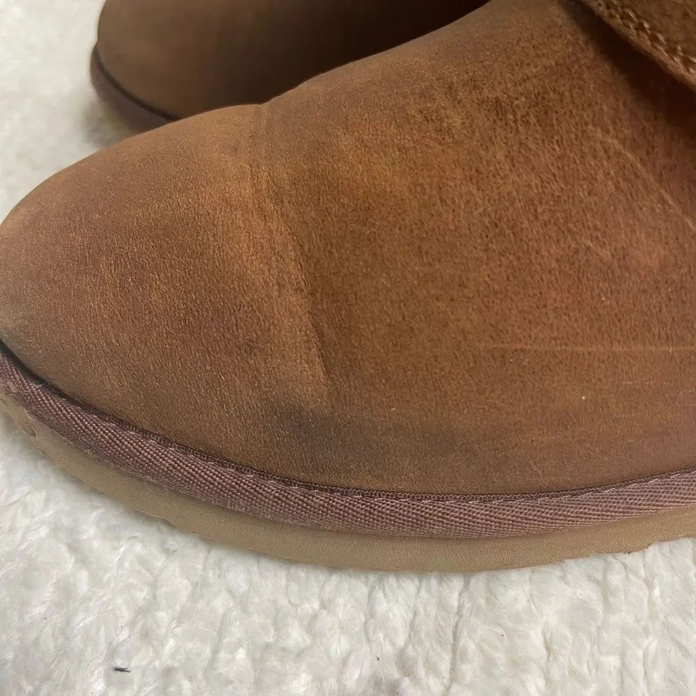UGG Australia Becket Leather Brown women’s Boots shearling lining women’s SZ10 - Picture 10 of 12